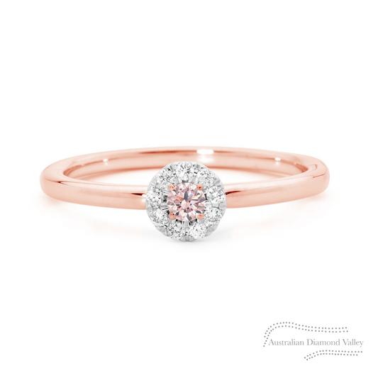 Pink Sunshine Argyle Australian Diamond Ring