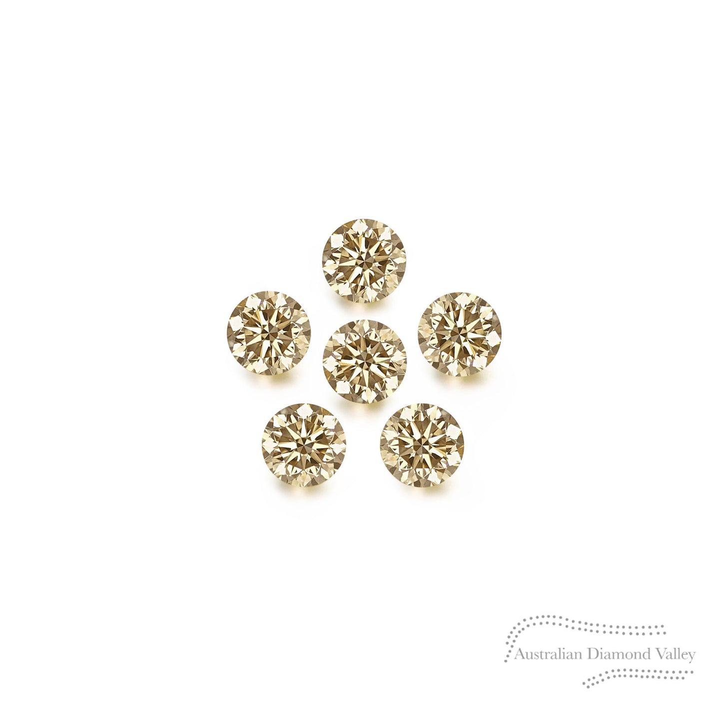 Diamond Valley Baby Daisy 0.03ct Authentic Australian Champagne Argyle Origin Diamond - C3