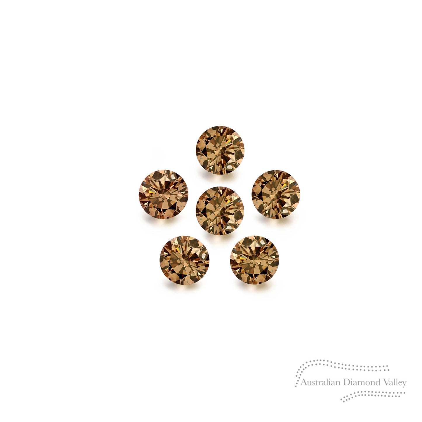 Diamond Valley Baby Daisy 0.03ct Authentic Australian Cognac Argyle Diamond - C7