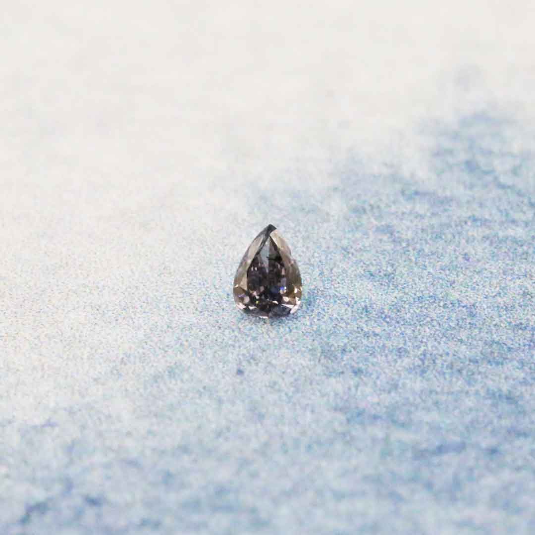 0.10ct Authentic Australian Blue Pear Cut Diamond of Argyle Origin - BL2 (11/27)