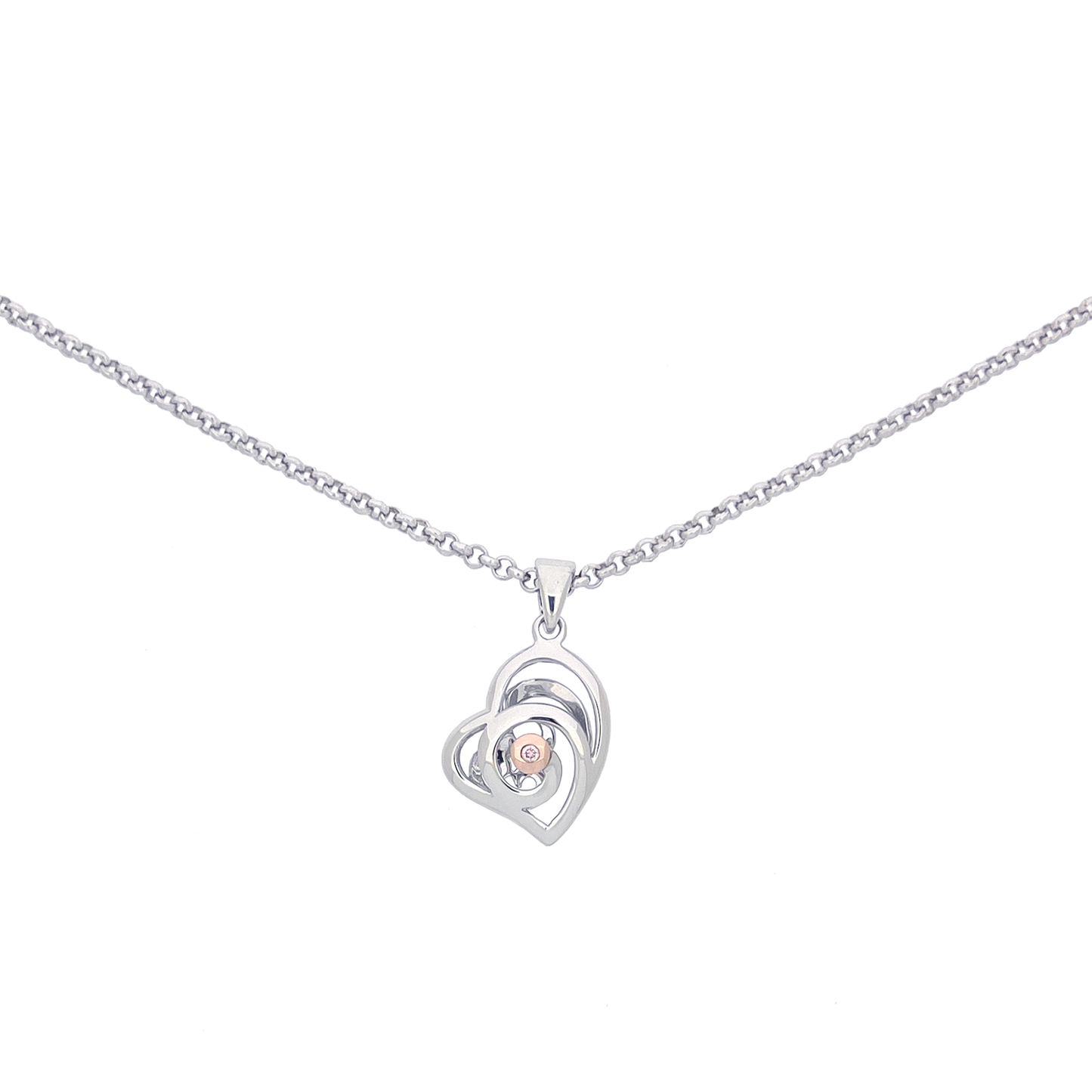 Hartley Pink Diamond Silver Necklace