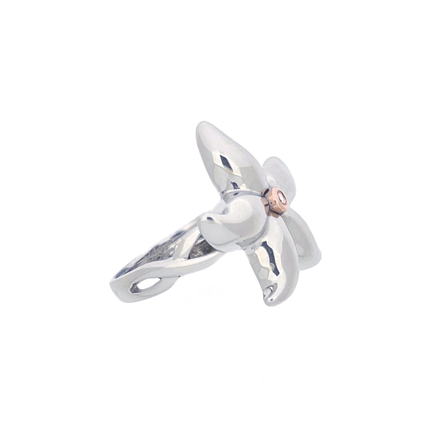 Spring Star Pink Diamond Silver Ring