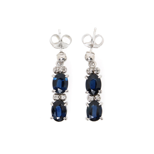 Oceania Australian Blue Sapphire Earrings