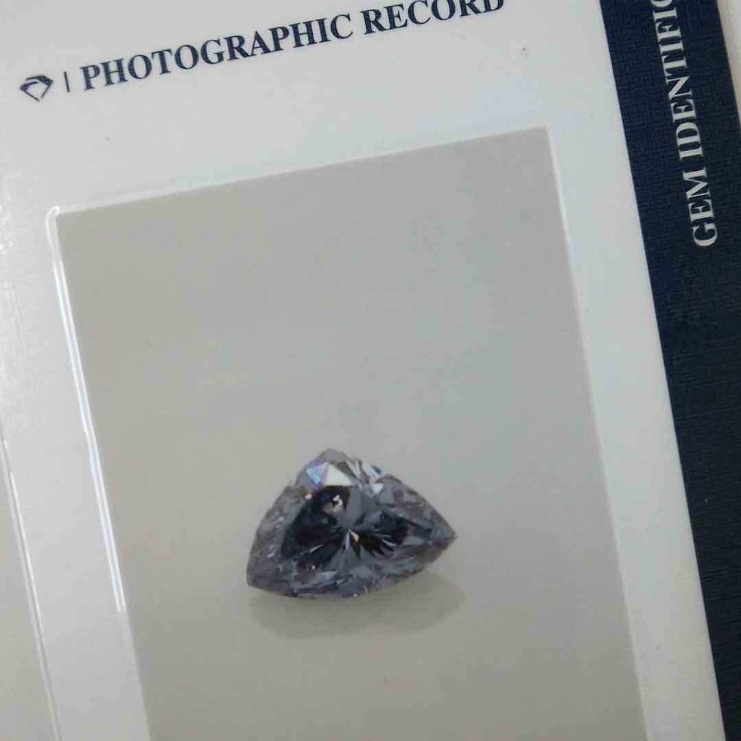 0.08ct Authentic Australian Blue Trilliant Cut Diamond of Argyle Origin - BL3 (26/27)