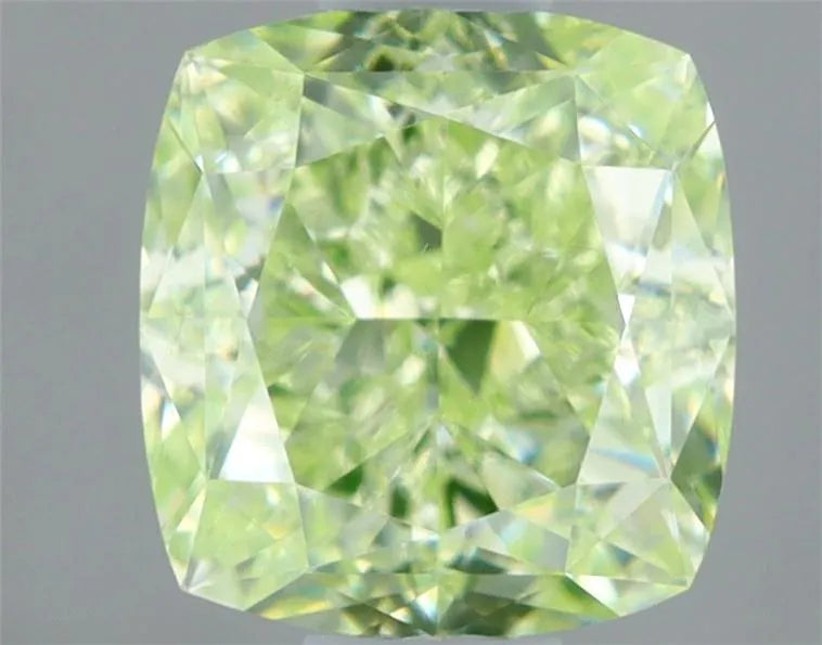 0.63ct Cushion brilliant Natural Diamond (Colour Fancy Green, Clarity VS1, GIA Certified)