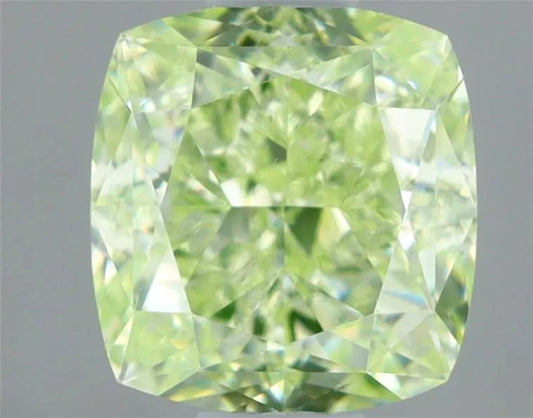 0.63ct Cushion brilliant Natural Diamond (Colour Fancy Green, Clarity VS1, GIA Certified)