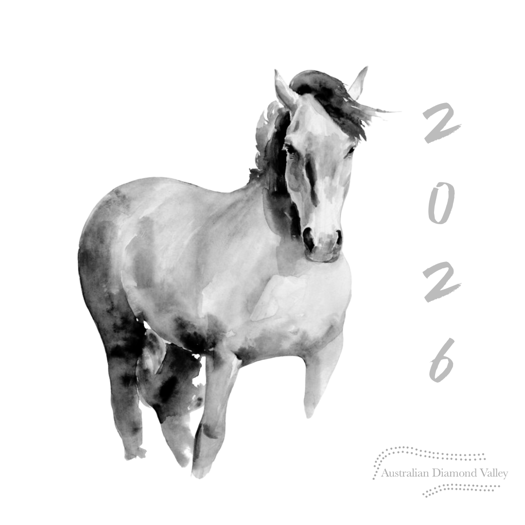 LNY 2026 Year of the Horse .11ct Authentic Australian Argyle Origin Diamonds - 8P & White