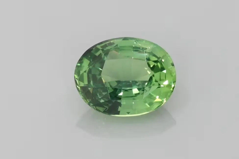 2.00ct Oval Natural Sapphire (Colour Green, Clarity Eye Clean, Cut Faceted)