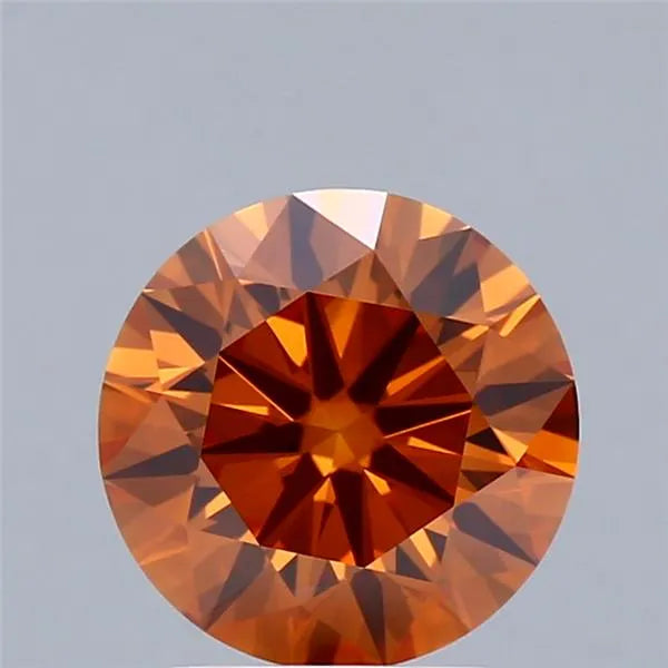 2.04ct Round Lab Grown Diamond (Colour Fancy Orange, Clarity VS1, Cut ID, IGI Certified)