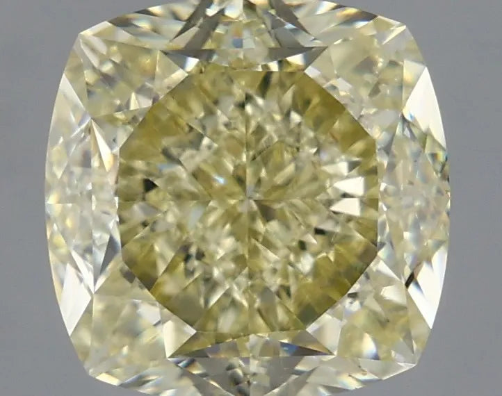 3.50ct Cushion brilliant Natural Diamond (Colour Fancy Light Yellow, Clarity VS2, GIA Certified)