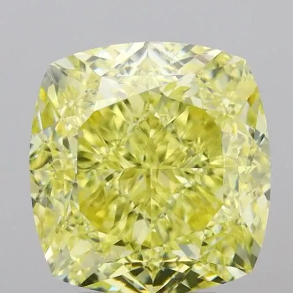 3.63ct Cushion brilliant Natural Diamond (Colour Fancy Yellow, Clarity VVS2, GIA Certified)