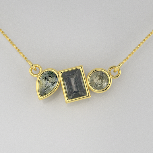 Collier Saphir Trio