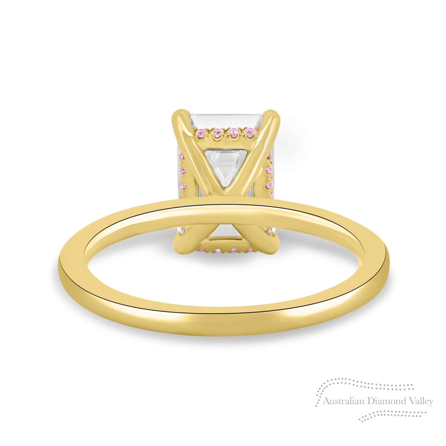 Avalon Hidden Halo Ring Setting – Argyle Origin Pink Diamond Halo