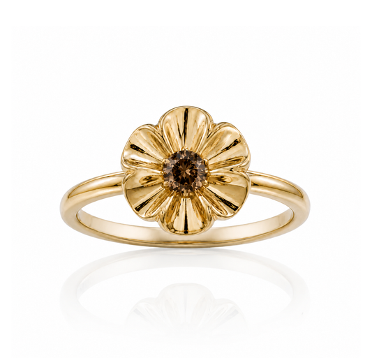 Cosmos Cognac Diamond Ring