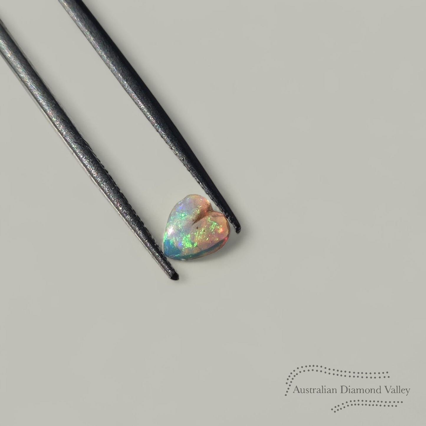0.28ct Australian rainbow Heart Opal