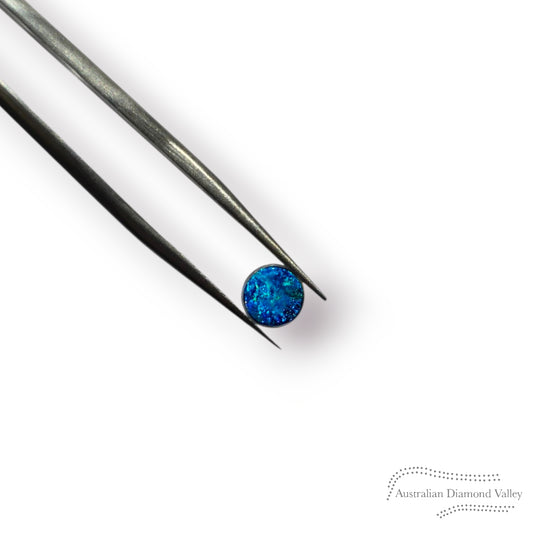 0.46ct Round shape blue Australian Opal