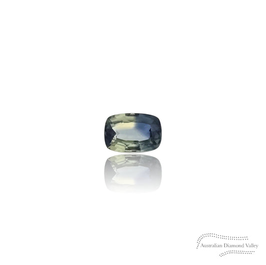 0.46ct Australian Yellow/Blue Parti Sapphire Cushion Cut