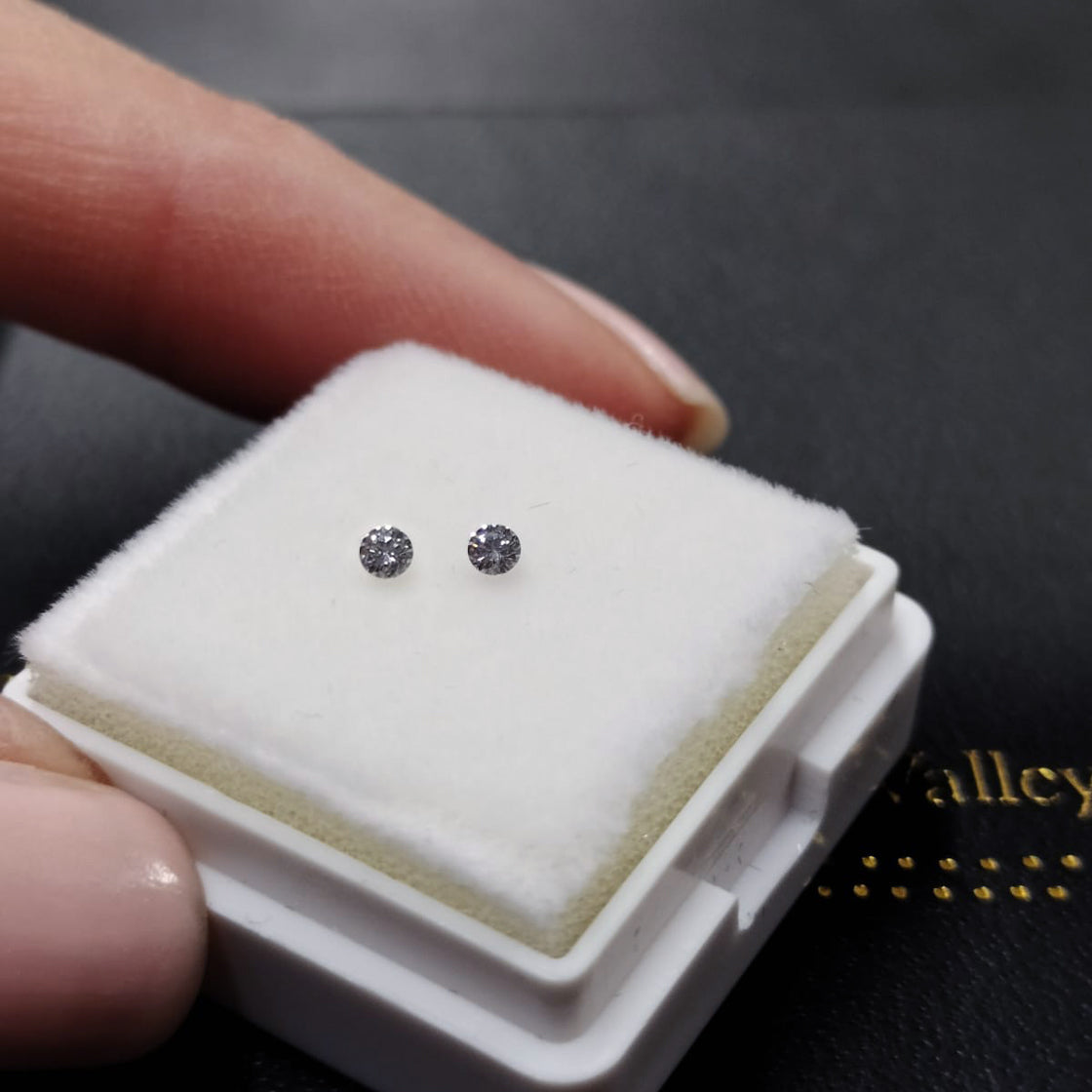 0.063ct Authentic Australian Blue of Argyle Origin Diamond Matched Pair - BL2