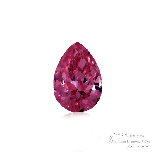 0.07ct Authentic Australian Pear Pink Argyle Origin Diamond - 1PP