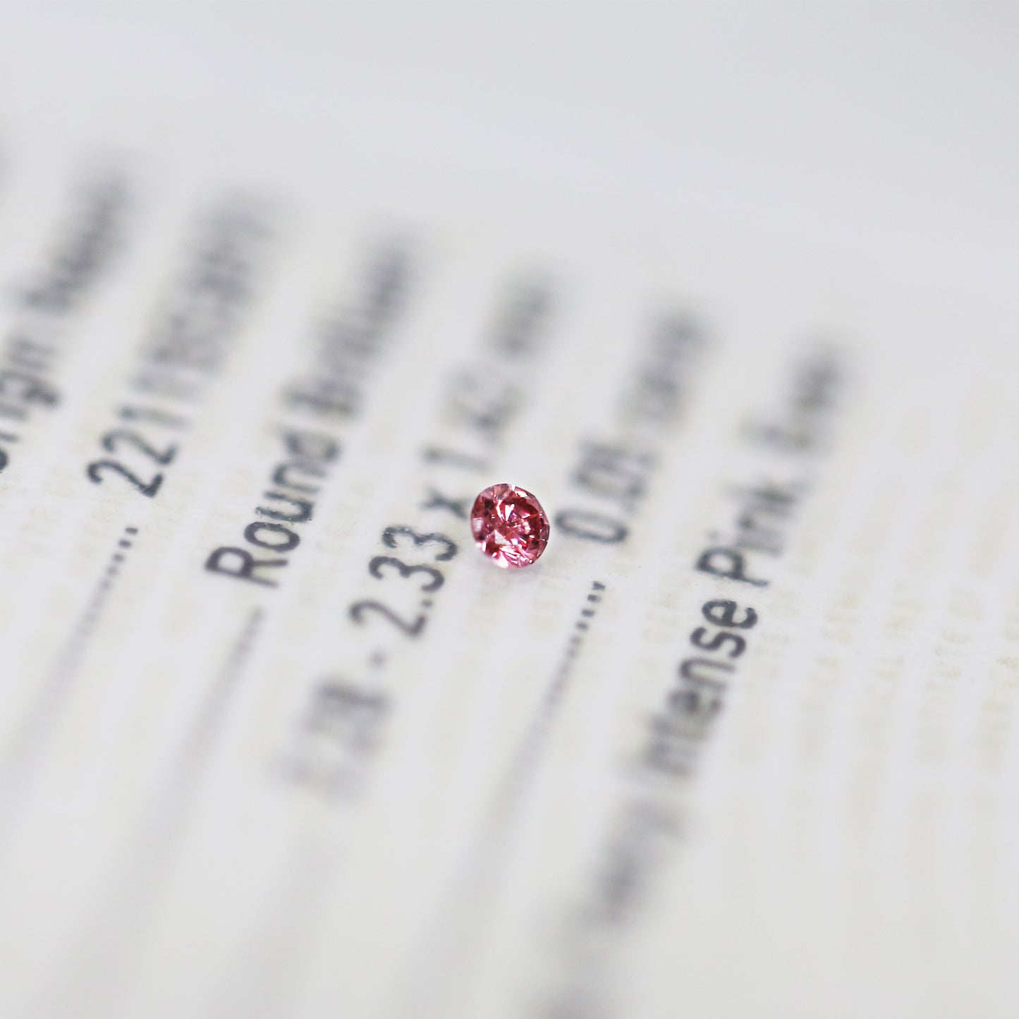 0.05ct Authentic Australian Pink Argyle Origin Diamond - 2P