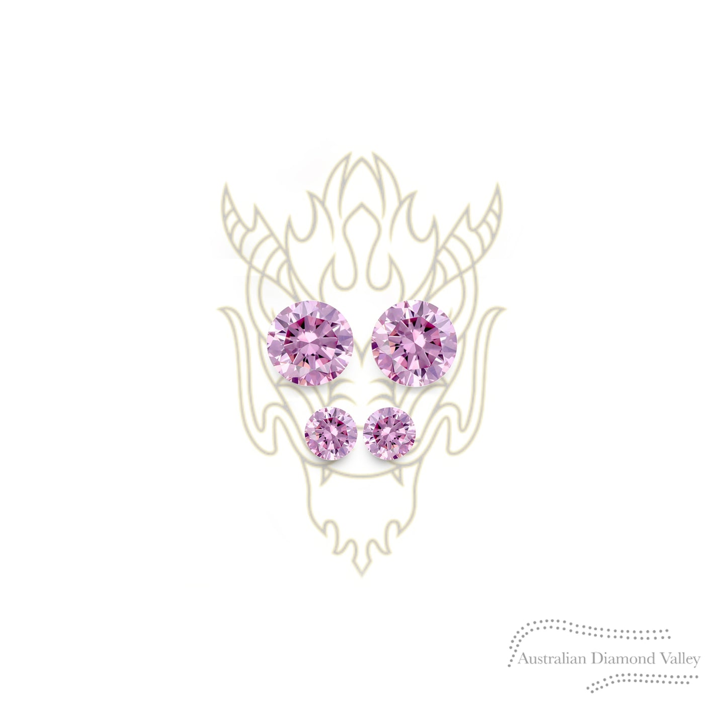 LNY 2024 Year of the Dragon .03ct Authentic Australian Pink Argyle Origin Diamond - 5P