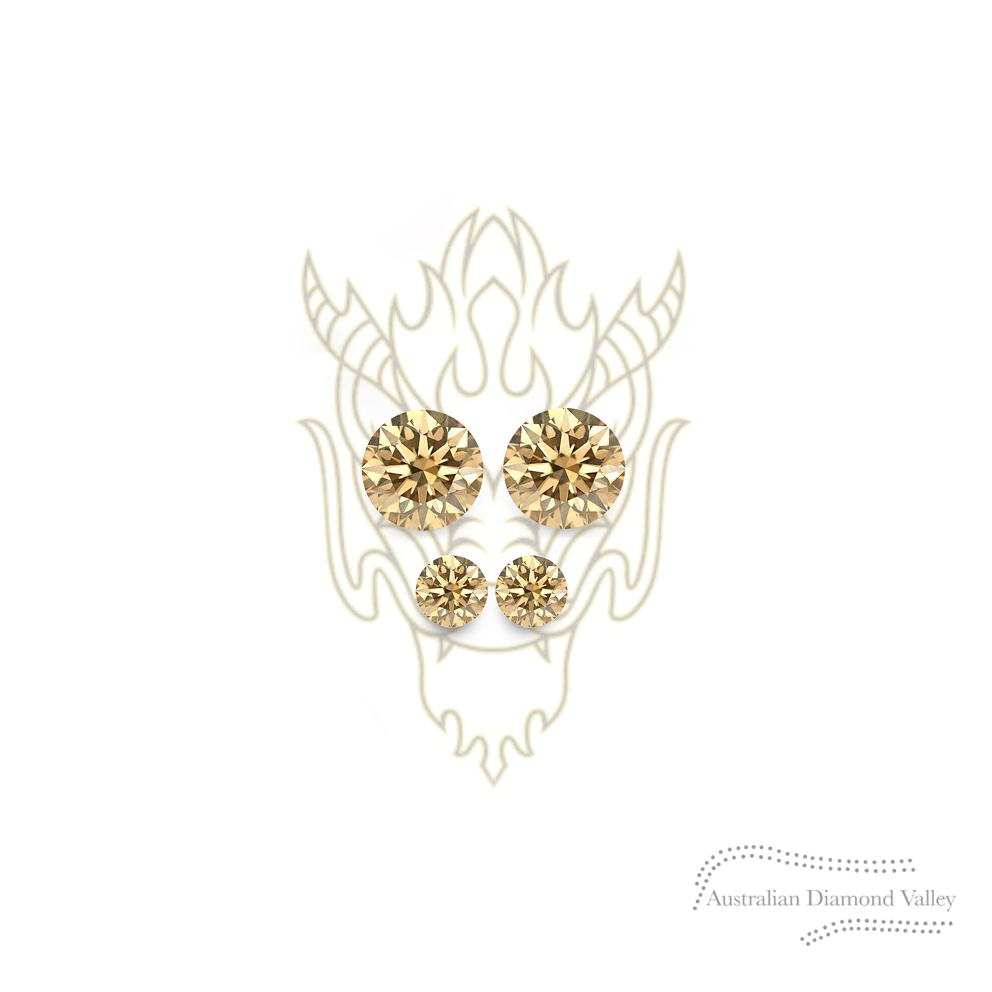 LNY 2024 Year of the Dragon .03ct Authentic Australian Champagne Argyle Origin Diamond - C5