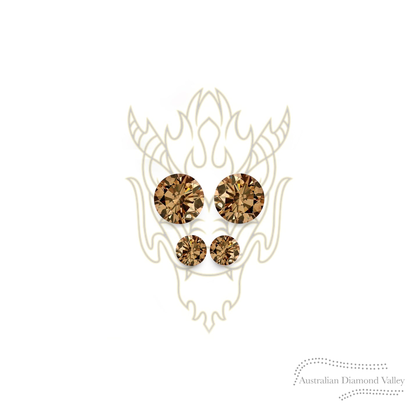 LNY 2024 Year of the Dragon .03ct Authentic Australian Cognac Argyle Origin Diamond - C7