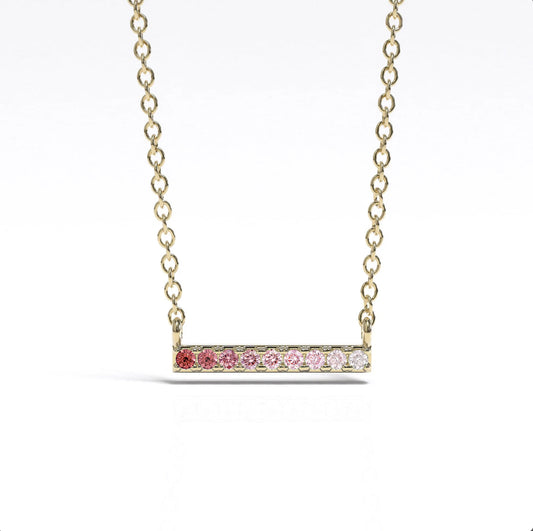 Collier ligne rose