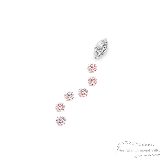 LNY 2025 Year of the Baby Snake .08ct Authentic Australian Pink Argyle Origin Diamonds - 8P