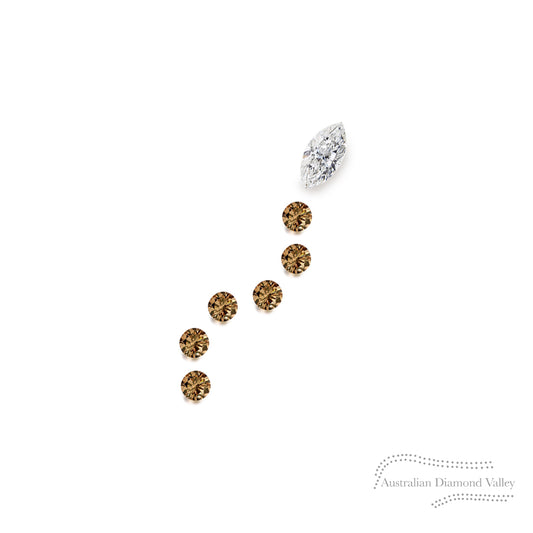 LNY 2025 Year of the Baby Snake .08ct Authentic Australian Cognac Argyle Origin Diamond - C7