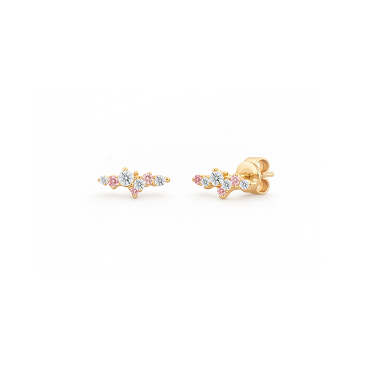 Pink Champagne Constellation Earrings