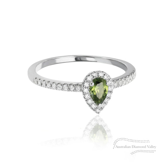 Moss Vale Australian Sapphire 18K White Gold Ring