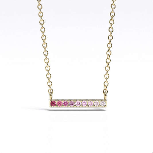 Collier ligne rose