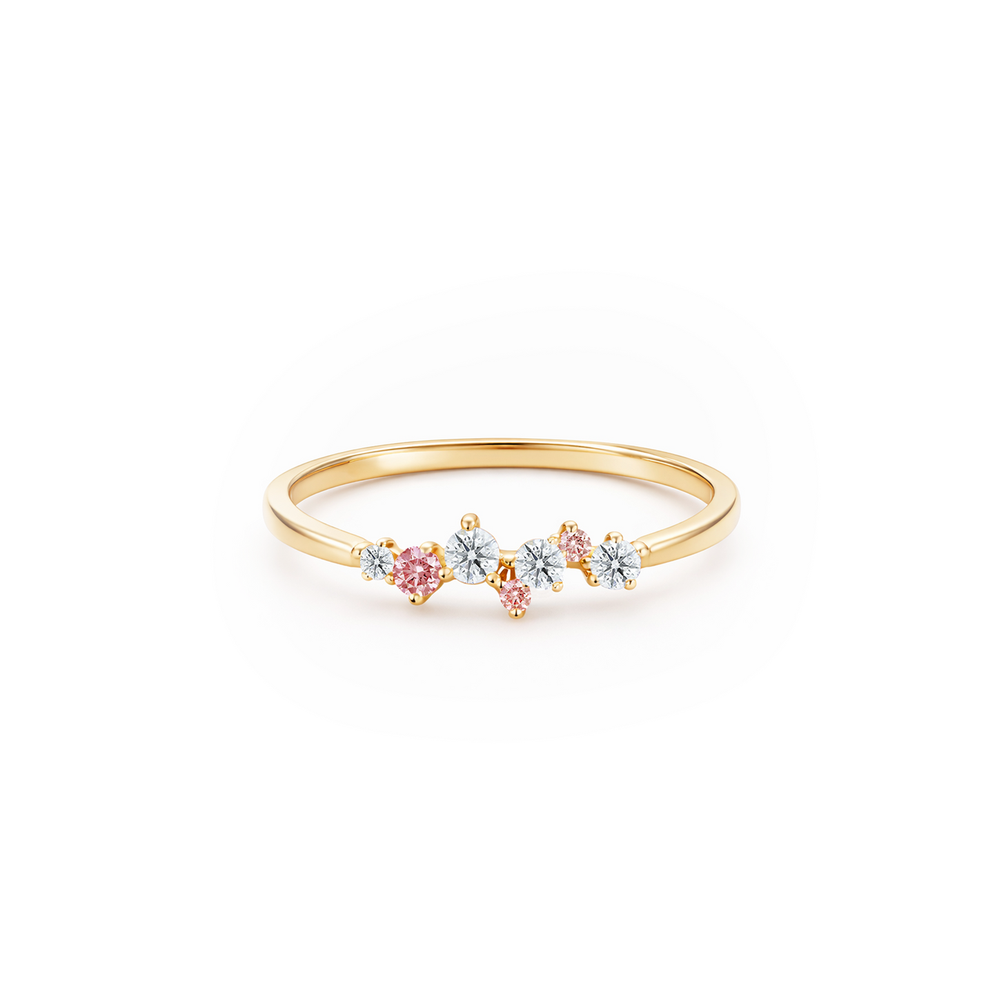 Pink Champagne Constellation Ring