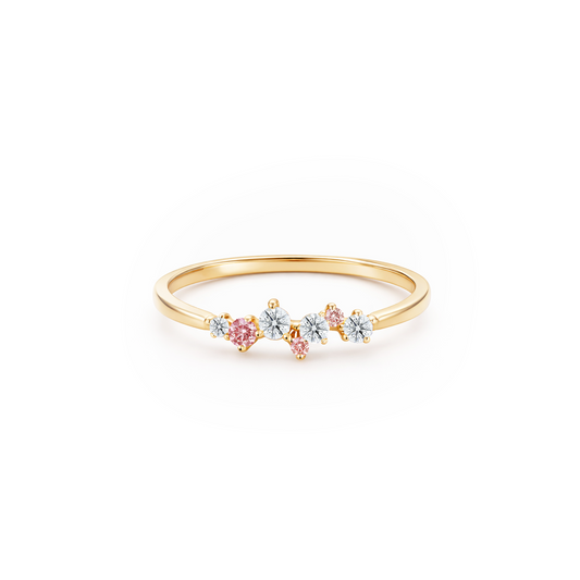 Pink Champagne Constellation Ring