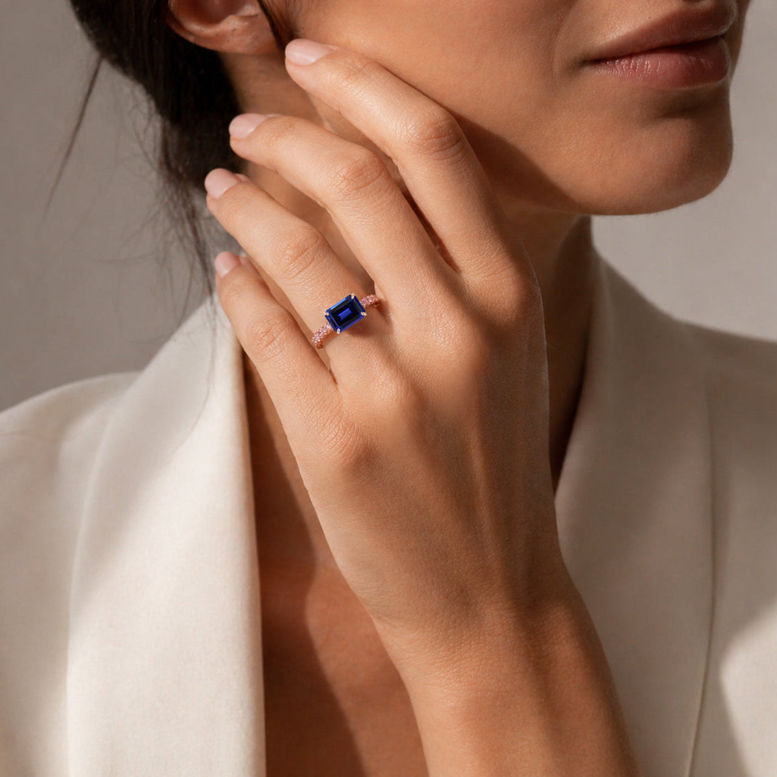 Sybilla Sapphire & Pink Argyle Ring