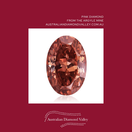 0.06ct Authentic Australian Pink Oval Argyle Origin Diamond - 1PR