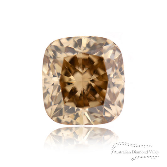 0.45ct Authentic Australian Champagne Argyle Origin Cushion Diamond - C6