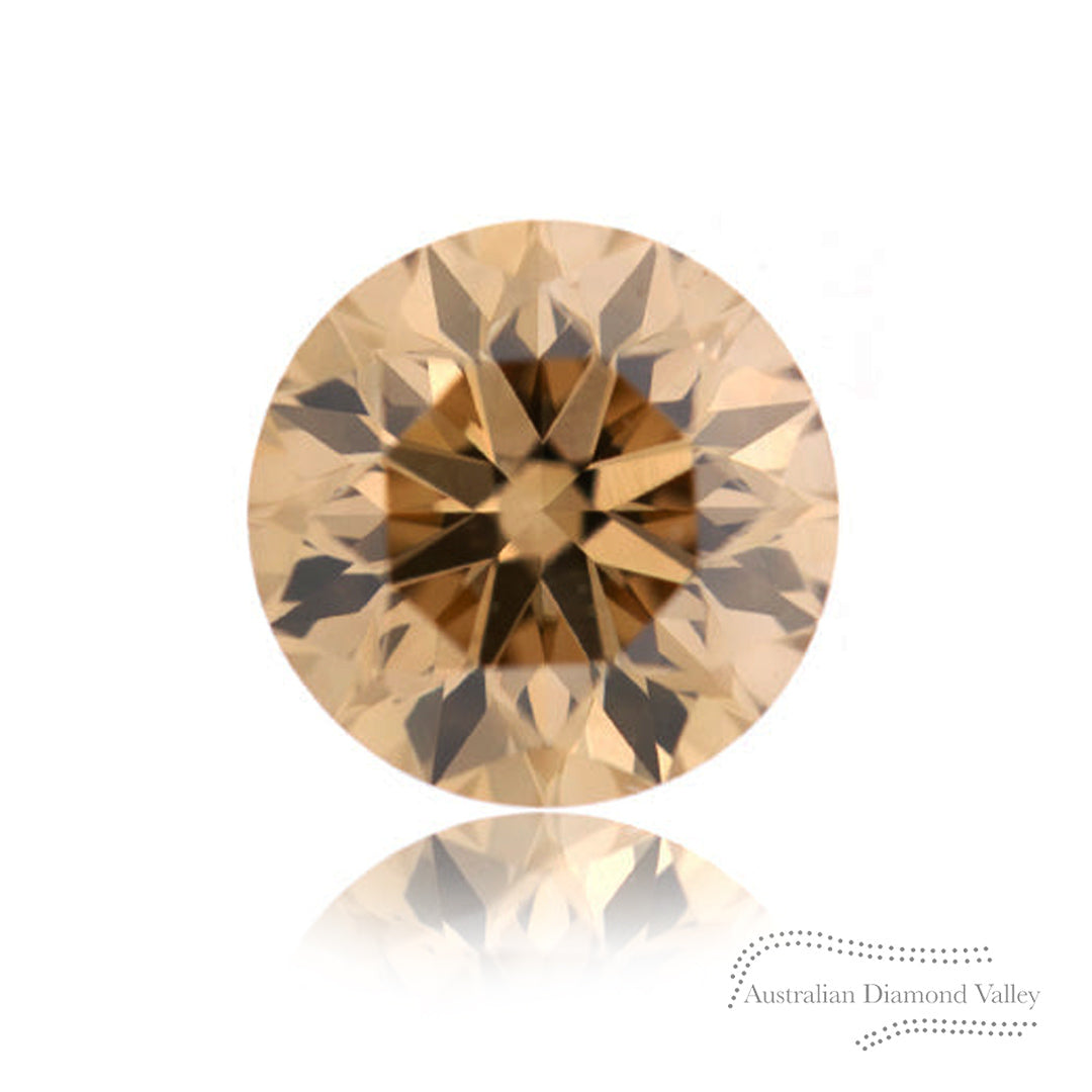 0.48ct Authentic Australian Champagne Argyle Origin Round Diamond - C6