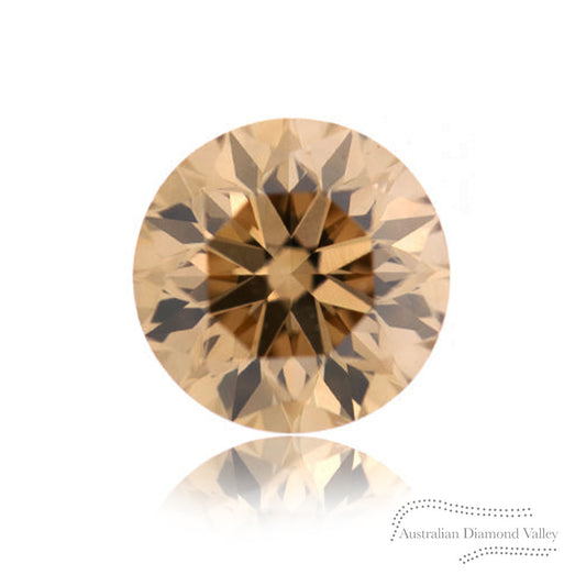 0.48ct Authentic Australian Champagne Argyle Origin Round Diamond - C6