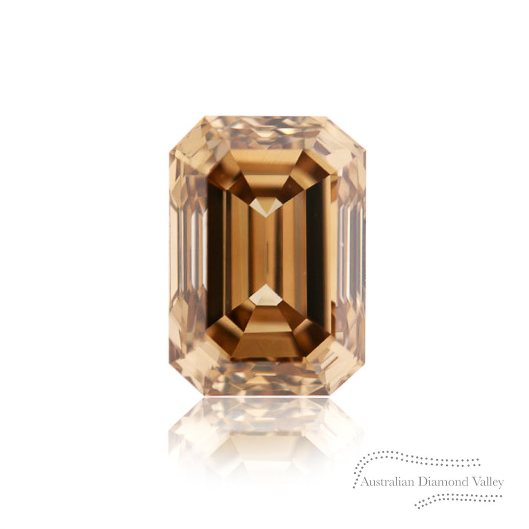 0.50ct Authentic Australian Champagne Argyle Origin Emerald Diamond - C5
