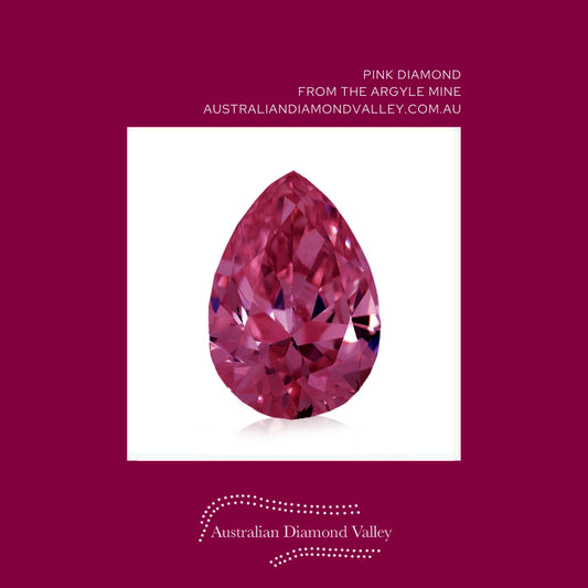 0.07ct Authentic Australian Pear Pink Argyle Origin Diamond - 1PP