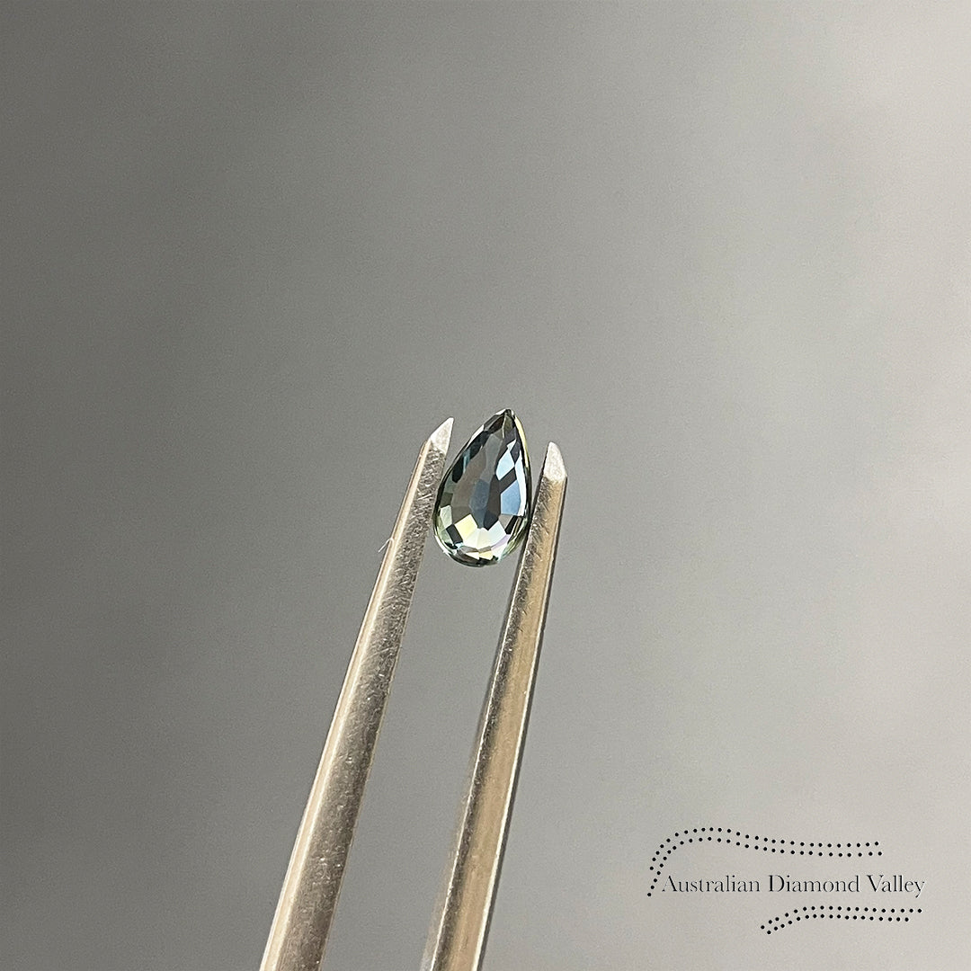 0.28ct Australian Teal Parti Sapphire Pear Cut