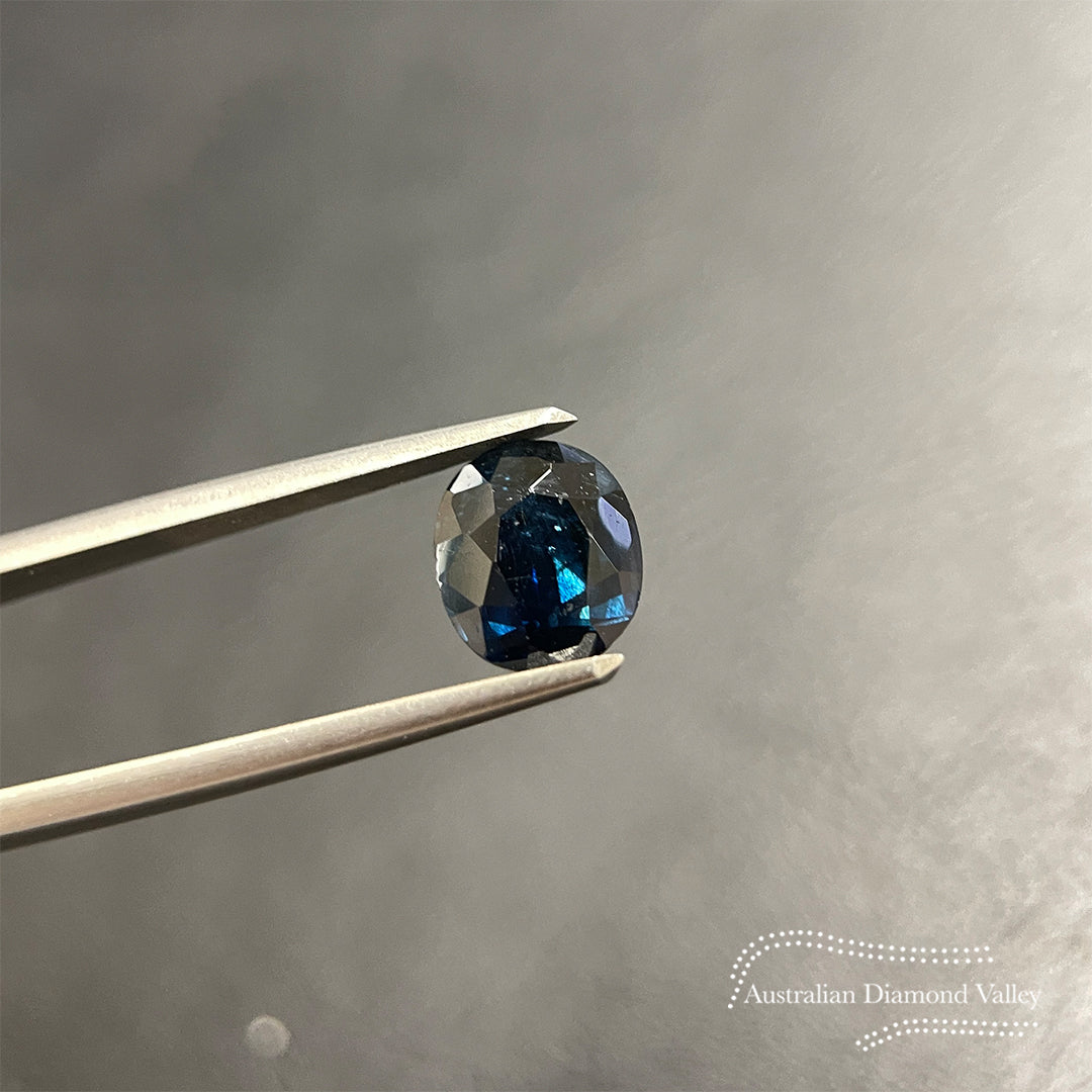 3.50ct Australian Blue Sapphire Cushion Cut