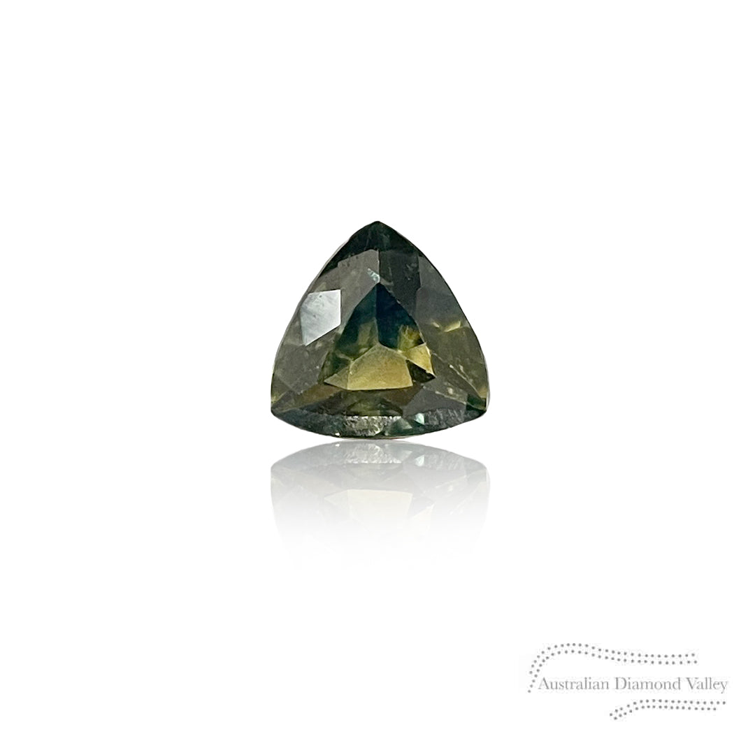 0.55ct Australian Yellow/Blue Parti Sapphire Trilliant Cut