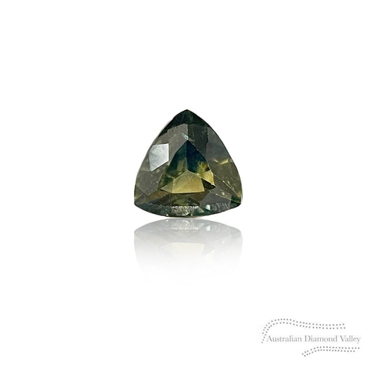 0.55ct Australian Yellow/Blue Parti Sapphire Trilliant Cut