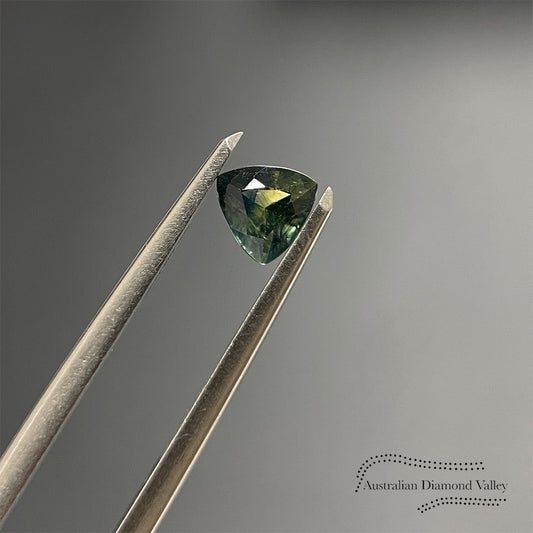 0.55ct Australian Yellow/Blue Parti Sapphire Trilliant Cut