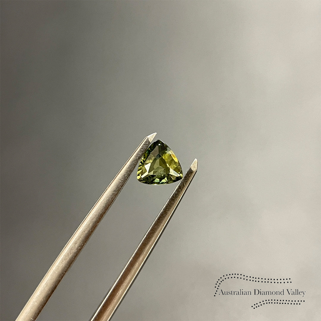 0.33ct Australian Yellow/Blue Parti Sapphire Trilliant Cut