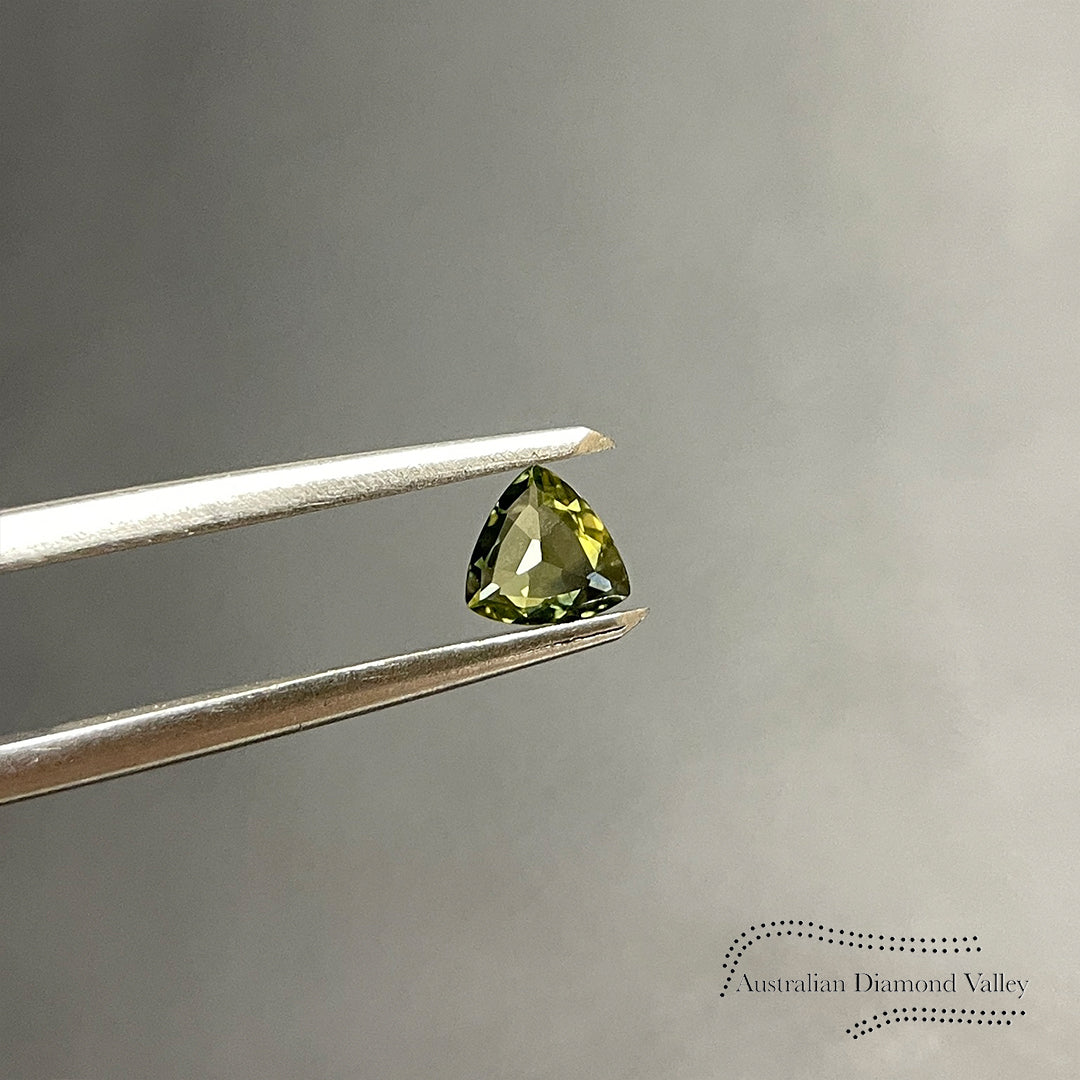 0.33ct Australian Yellow/Blue Parti Sapphire Trilliant Cut