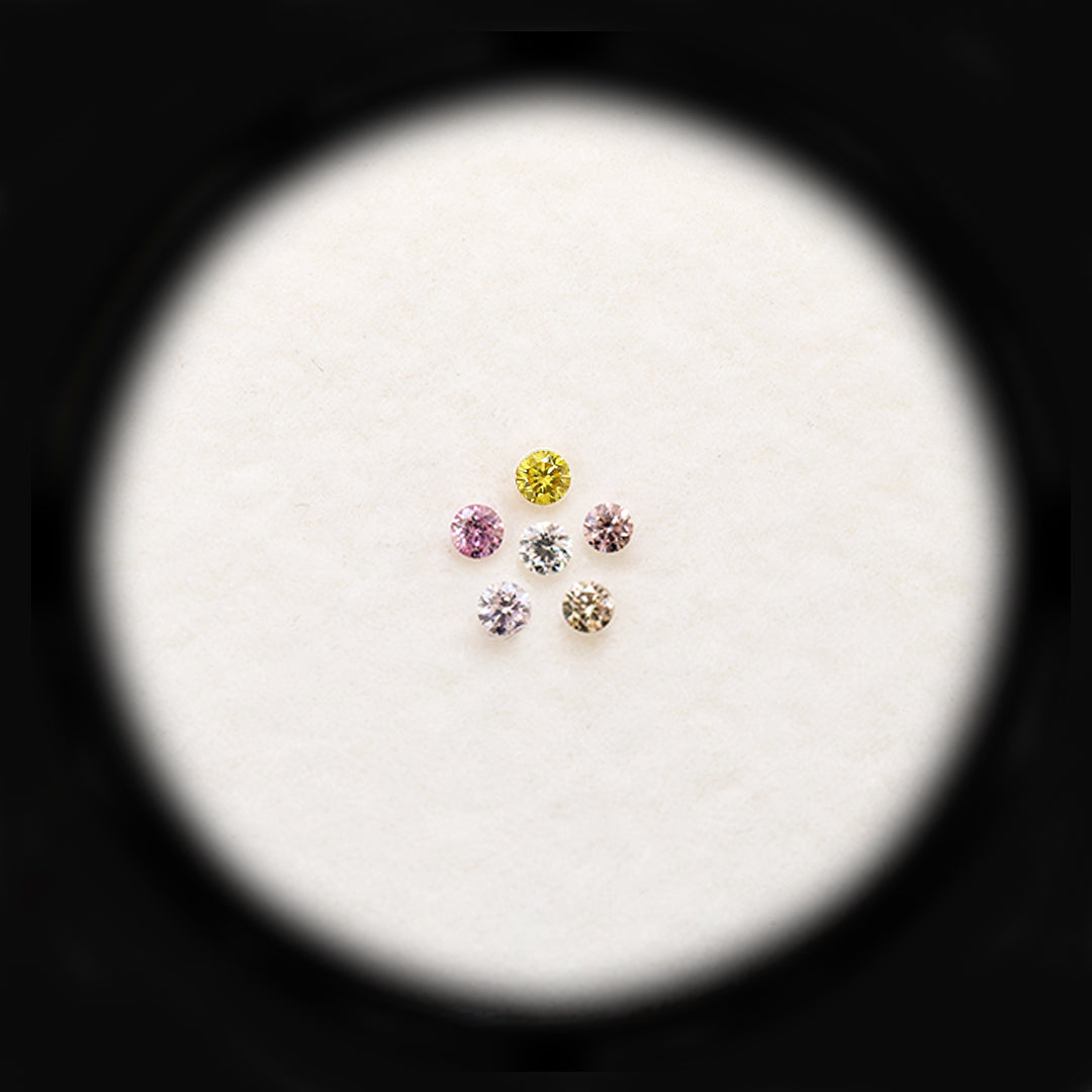 Diamond Valley Daisy 0.06ct Authentic Argyle Australian Rainbow Diamonds - Set #4